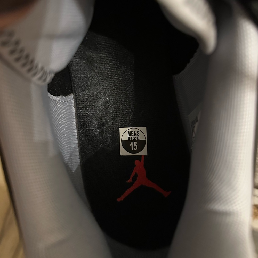 NIKE MENS AIR JORDAN ZOOM 92 BLACK/UNIVERSITY RED -SIZE 15 - Picture 8 of 10